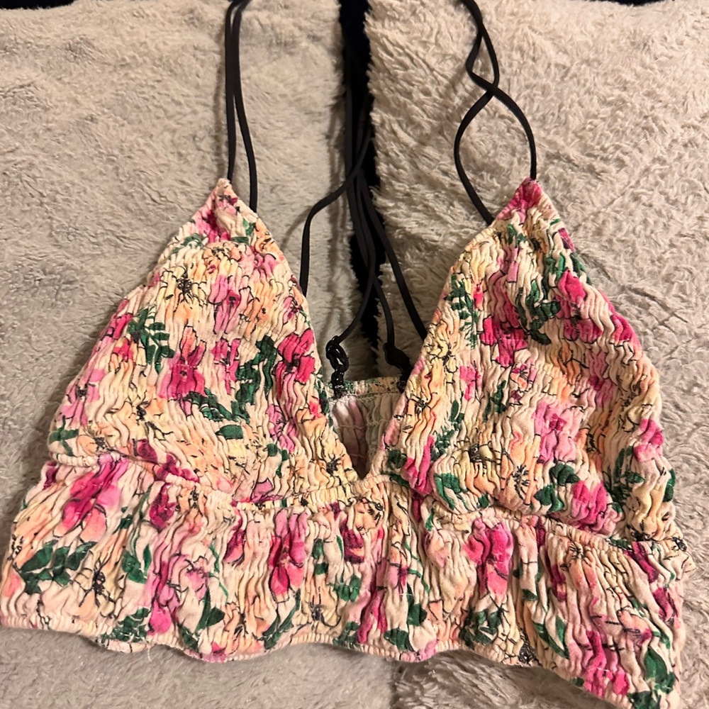 Flower pattern PINK Bralette